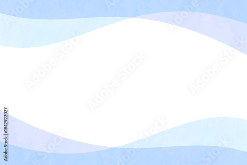 淡い水色の水彩ウェーブが広がるやさしい抽象背景テンプレート