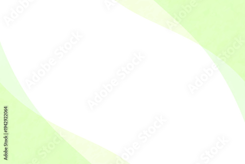 淡い黄緑の水彩ウェーブが広がるやさしい抽象背景テンプレート