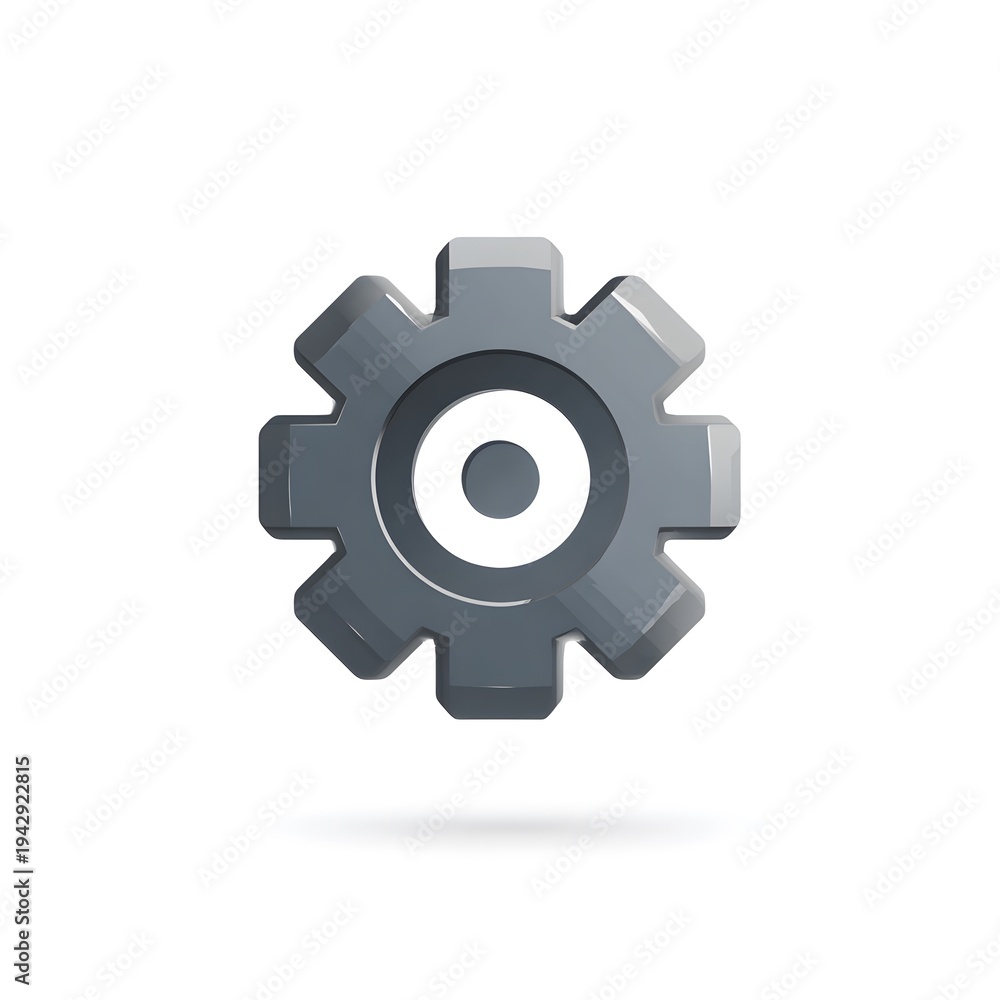Fototapeta premium gear icon on white