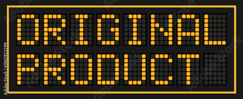 Orange color led banner in word original product on black background
