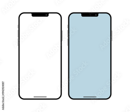 スマートフォンモックアップ（空白画面・モバイルUIテンプレート）Mobile Phone Mockup