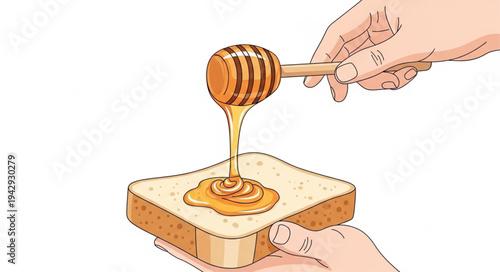 Honey Dripping from Honey Dipper.