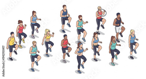 Illustration of Basketball Players in Action.