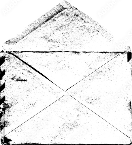 Large vector vintage envelope texture with a transparent background