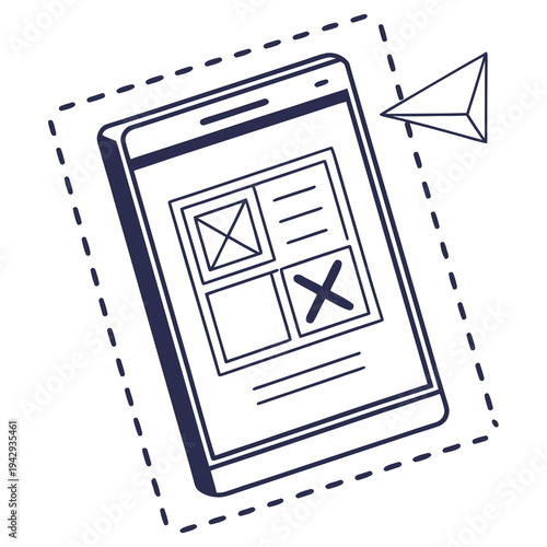 Mobile app interface design user experience user interface creation process development and prototyping on screen layout wireframing tool and user flow mapping concept