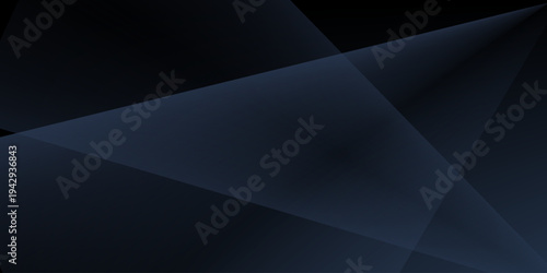 Modern black dark blue white abstract background. Minimal. Color gradient. Web banner. Geometric shape. 3d effect. Lines stripes triangles. Design. Futuristic. Metal metallic effect. Luxury. Premium.