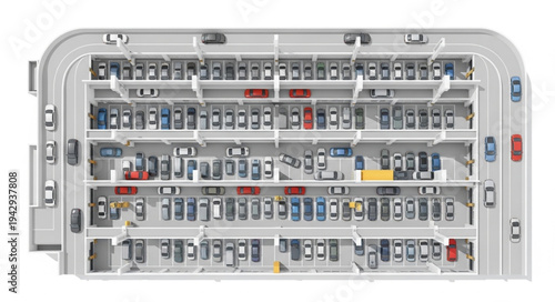 Automotive Electrical Fuse Box With Many Fuses And Relays.