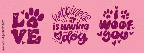 Dog bandana Print. Cute hand drawn doodle lettering quote about dog lovers. Lettering for t-shirt design, mug print, bag print, clothes fashion. 100% hand drawn vector image.
