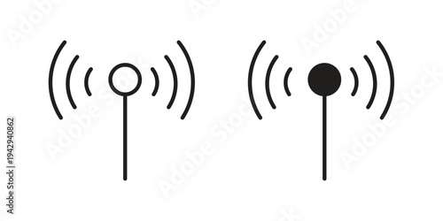 Antenna icon collection vector illustrations, Vector pictogram