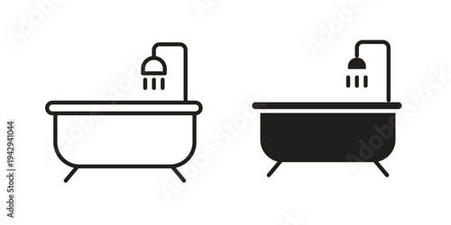 Bathroom icon collection vector illustrations, Vector pictogram