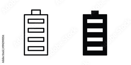 Battery icon collection vector illustrations, Vector pictogram