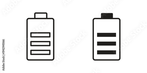 Battery icon collection vector illustrations, Vector pictogram