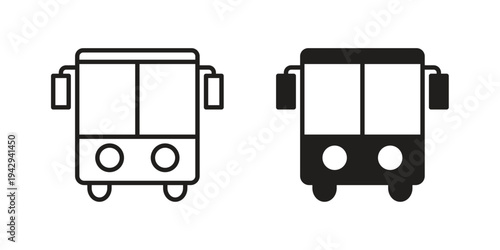 Bus icon collection vector illustrations, Vector pictogram