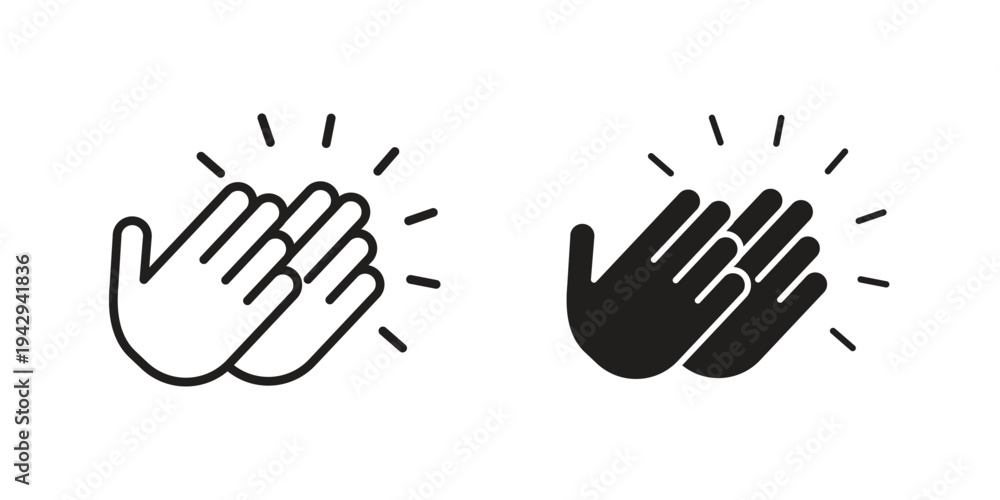 Obraz premium Clap icon collection vector illustrations, Vector pictogram