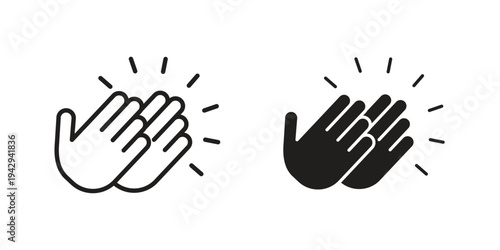 Clap icon collection vector illustrations, Vector pictogram