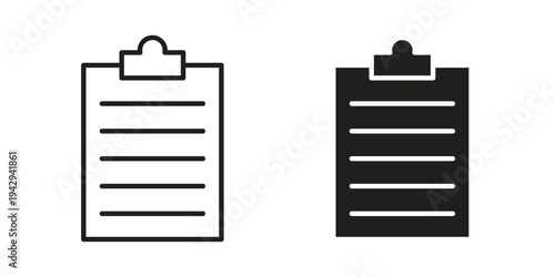 Clipboard icon collection vector illustrations, Vector pictogram