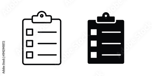 Clipboard icon collection vector illustrations, Vector pictogram