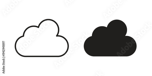 Cloud icon collection vector illustrations, Vector pictogram