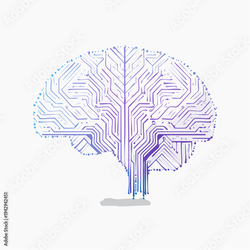 Intricate Circuit Brain A Digital Representation of Artificial Intelligence and Cognitive Technology
