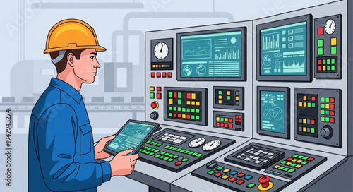 Industrial Control Room Operator Monitoring.