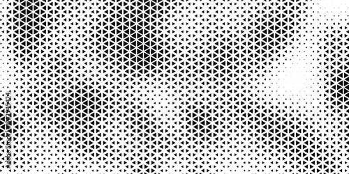 Seamless halftone triangle pattern. Random vector noise texture
