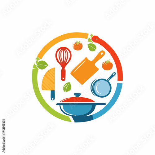 Culinary art and tools for preparing delicious food in a kitchen setting