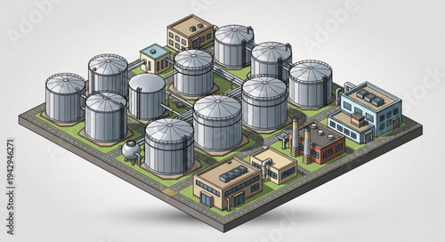 Industrial Facility Storage Tanks Complex.