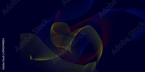 Neon wave abstract background glowing cyan and purple flowing lines on dark gradient, abstract wave line for banner, wallpaper background with wave design futuristic tech and synthase aesthetic