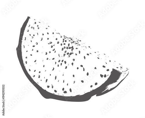 Black and white texture of a sliced bread loaf end crust