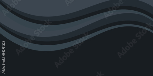 Dark gray dynamic abstract vector background with shadow, blend wavy line, and simple design. Creative premium gradient. smart design 3d cover of business design.Eps10 vector