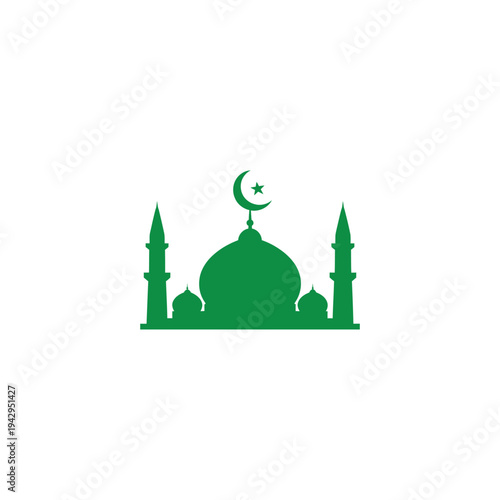 Taj Mahal vector illustration with iconic domes and towers forming a famous architectural landmark silhouette suitable for travel and city design background