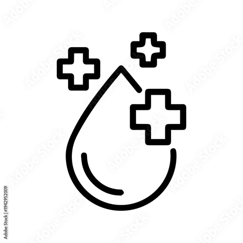 Medical drop and cross