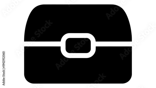 Black Tabletop Jewelry Box Flat Design Vector Illustration for Organized Storage