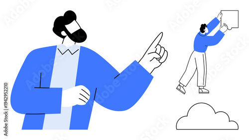 Teamwork concept. Teamwork illustrated by collaboration and problem-solving. Teamwork fosters innovation and goal achievement. Perfect for business, startups, collaboration tools, growth, teamwork