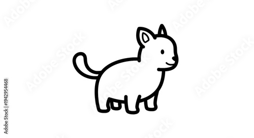 A cartoon drawing of a cat.