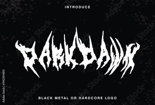 Death Metal, black metal, metal, punk, gothic, y2k, streetwear Rock Horror typeface Logo	