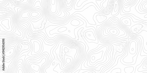 Seamless grid landscape white and gray area curve topography elevation map design. wave diagram contour stripe spiral composition discovery paper surface design.
