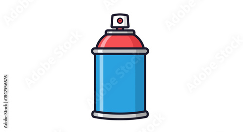 Spray Can Vector Illustration, Flat Design, for Graffiti Art, Creative Projects, and Design Elements