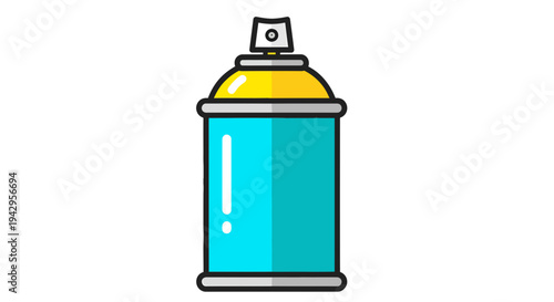 Spray Can Vector Illustration, Flat Design, for Graffiti Art, Creative Projects, and Design Elements