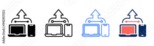 Channel Preference icon set multiple style collection