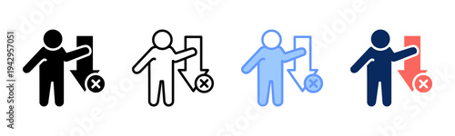 Drop Off Point icon set multiple style collection