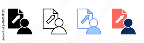Trial To Commit icon set multiple style collection