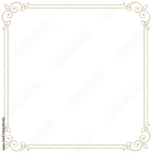 Elegant ornamental frame on black background for design