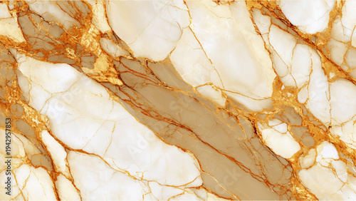 Beautiful white marble texture with golden veins pattern