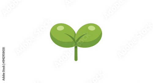 Sprout Vector Illustration, Flat Design, Growth Concept for Nature, Ecology, and Environment