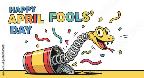 Snake jumping out of a can prank for april fools day