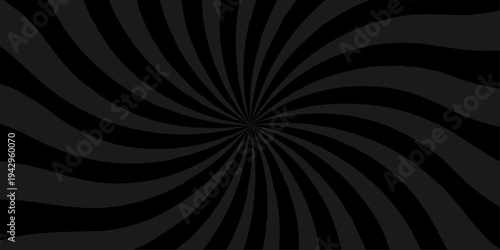 Abstract black and gray summer sun rays cosmic sunburst backdrop background. seamless retro vintage burst sunrise vector wallpaper design.