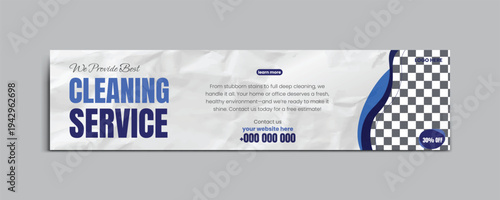 Cleaning Service LinkedIn cover Template