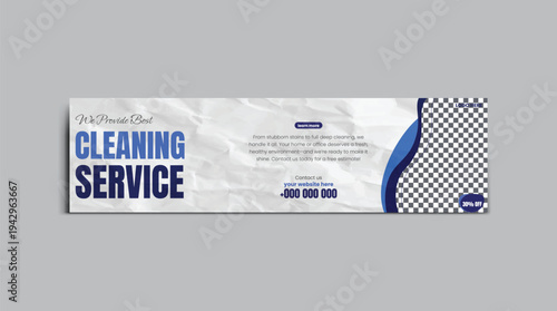 Cleaning Service YouTube channel cover Template