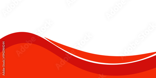 Εκτύπωση καμβά Vector red line background curve element with white space for text and message d